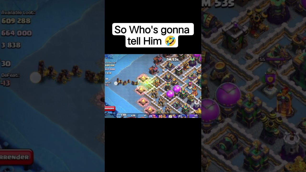 Coc Funny Hog Attack 🤣 || Clash of Clans || #clashofclans #coc #short