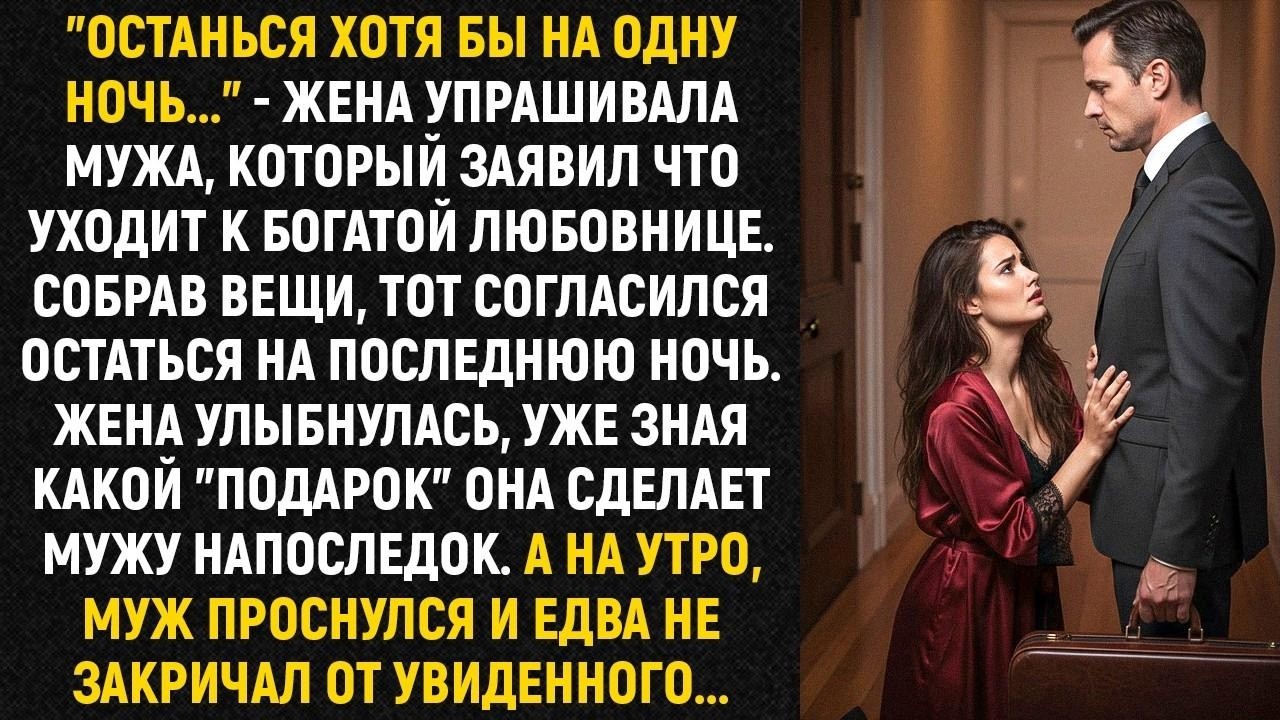 ＂Останься хотя бы на одну ночь   ＂   жена упрашивала мужа, который заявил что уходит к любовнице...
