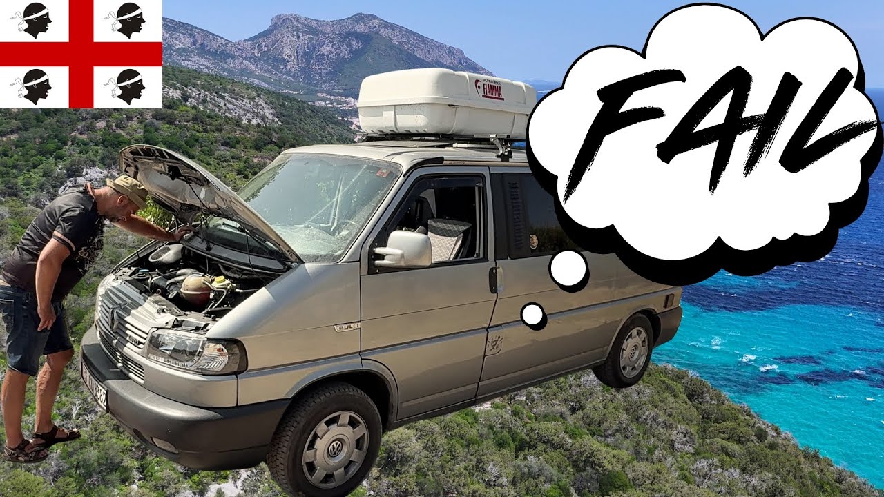 S-a stricat camperul în drum spre Sardinia. Am rămas blocați în orașul Olbia.