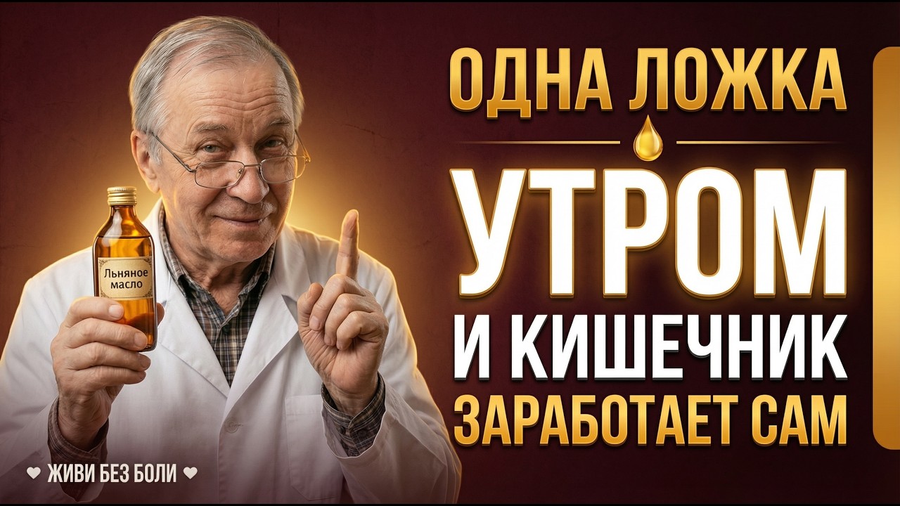Запор после 60 это НЕ ПРИГОВОР | Одна ложка ЛЬНЯНОГО МАСЛА и три правила которых нет на этикетке