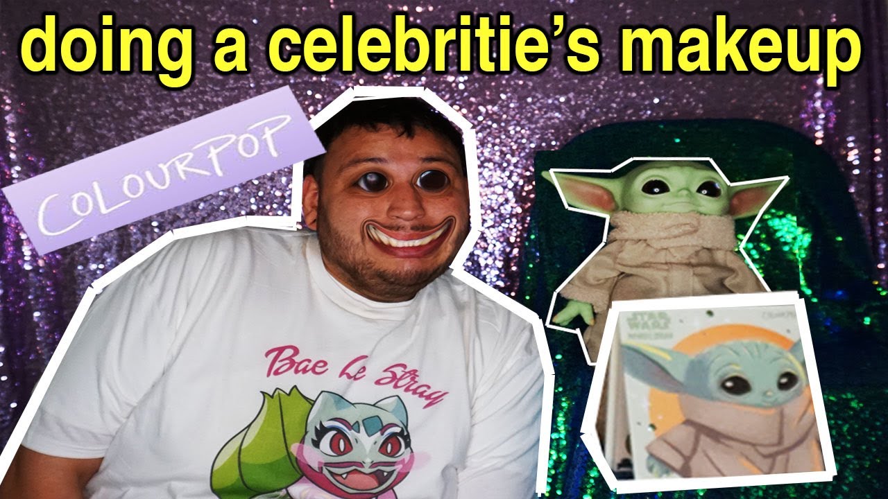 Doing BABY YODA'S MAKEUP | Colourpop X Baby Yoda The Child Palette + Swatches