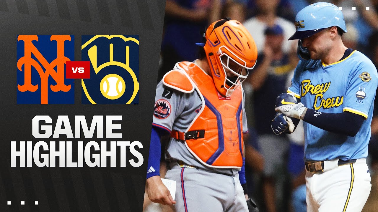 Mets vs. Brewers Game Highlights (8/9/25) | MLB Highlights
