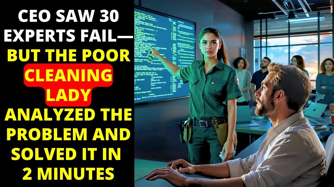 CEO SAW 30 EXPERTS FAIL—BUT THE POOR CLEANING LADY ANALYZED THE PROBLEM AND SOLVED IT IN 2 MINUT