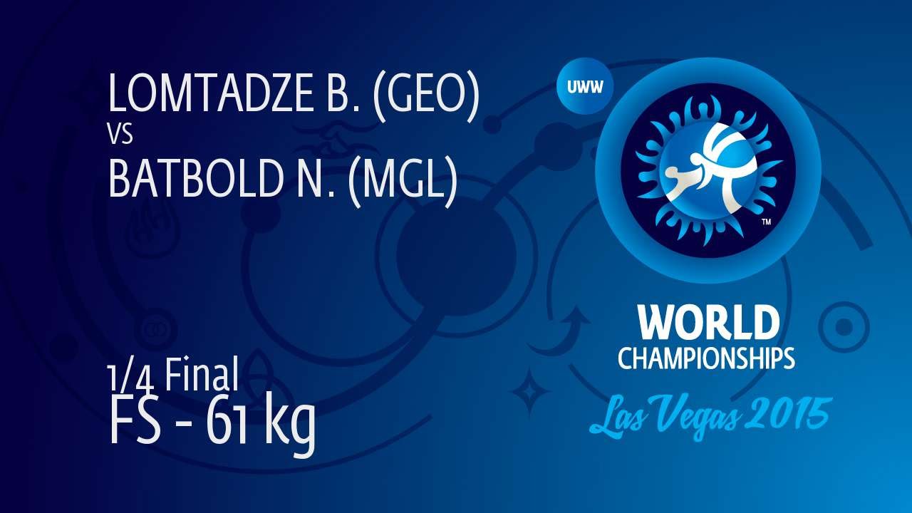 1/4 FS - 61 kg: N. BATBOLD (MGL) df. B. LOMTADZE (GEO), 10-5