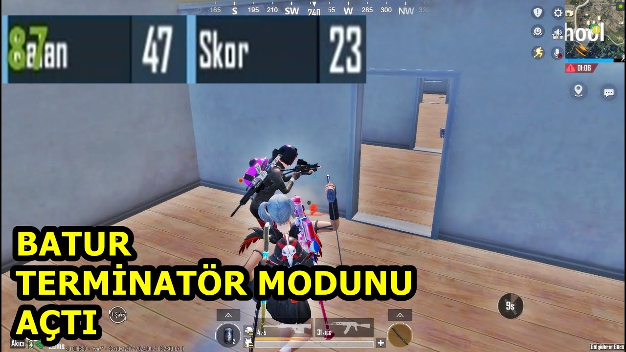 BATUR TERMİNATÖR MODUNU AÇTI ! ERANGEL & LİVİK  SOLO SQUAD PUBG MOBİLE