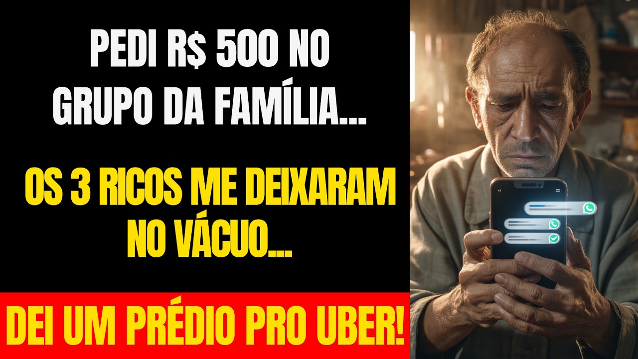 Mandei um áudio pedindo R$ 500 no grupo da família. O silêncio deles me custou caro.
