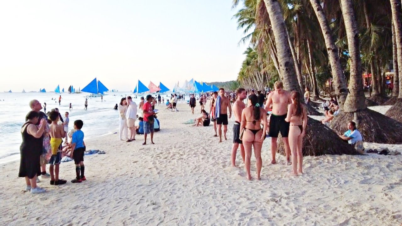 Look! This is BORACAY White Beach on November 25 2024 Getting More People out on The Beach