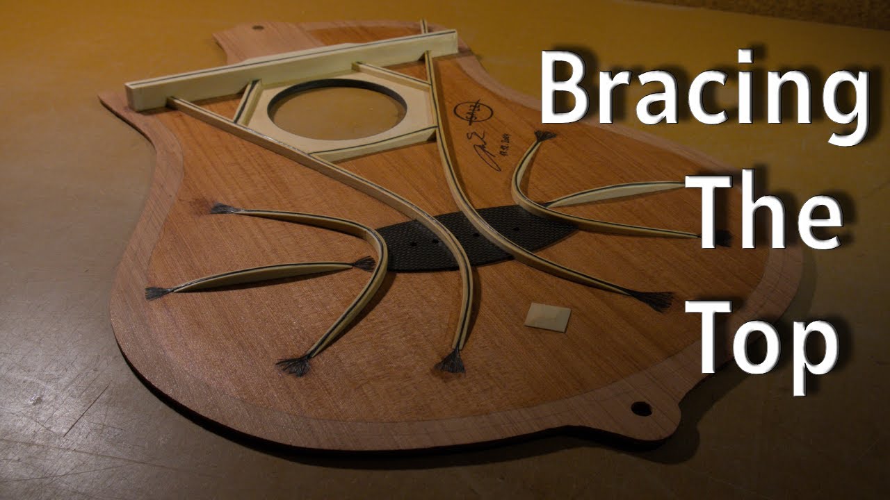Falcate Bracing a Guitar Top Using Carbon Fibre and Laminated Spruce