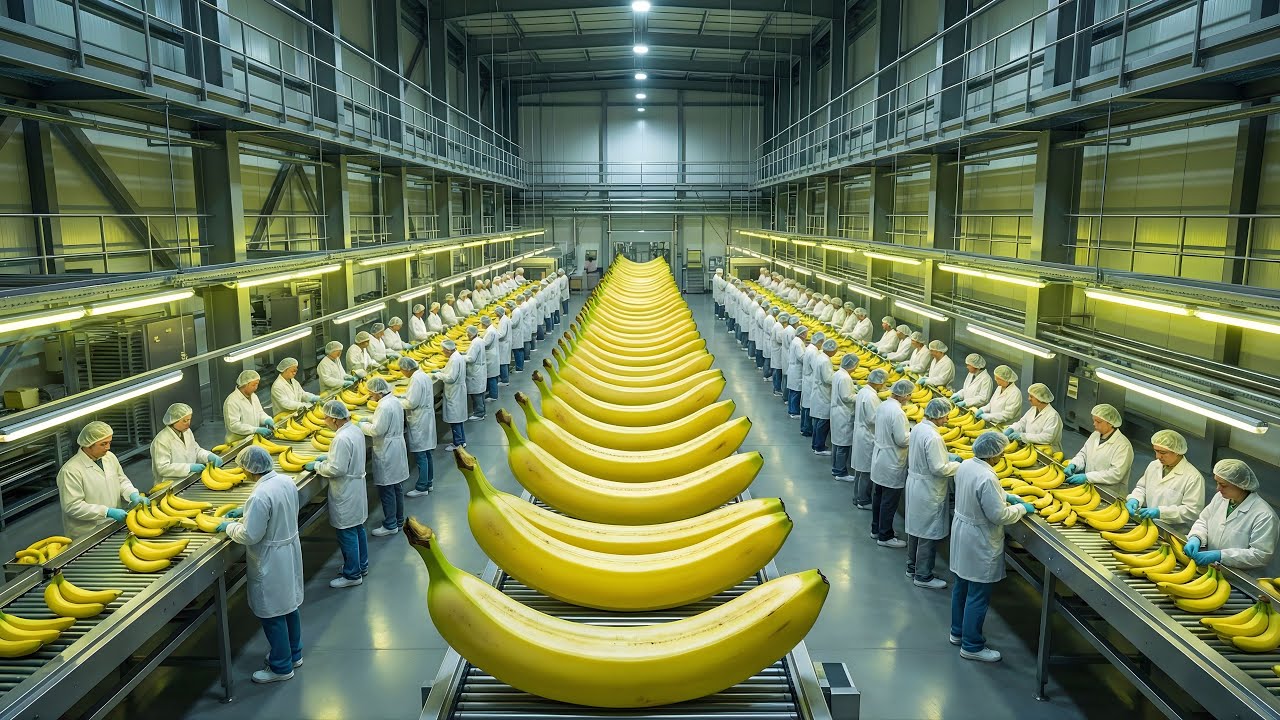 Inside the Modern Banana Factory: Mega Processing Line and Industrial ASMR