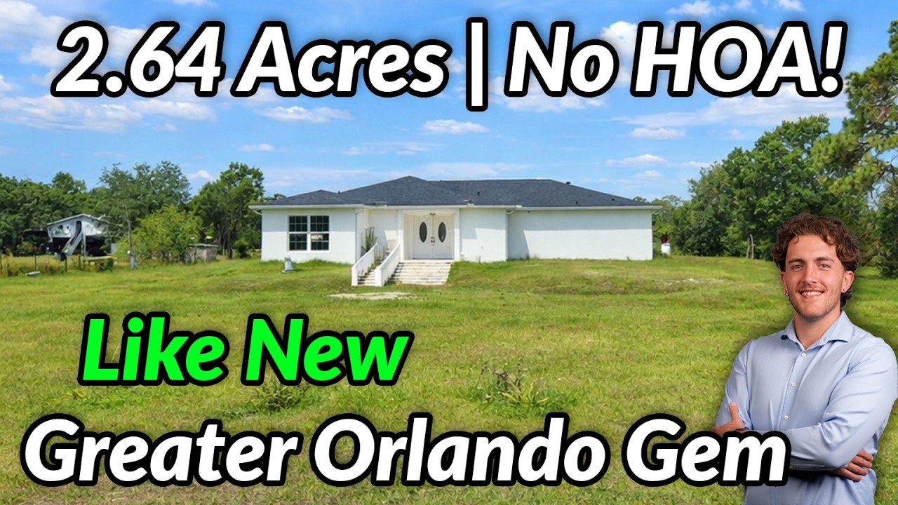 Inside a 2.64 Acre Orlando Area Like-New Home! | No HOA, Zoned for Multiple Structures!