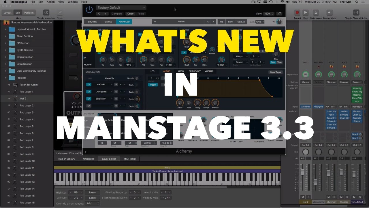 MainStage 3.3 First Impressions- New features overview