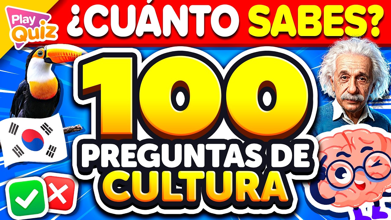 ¿Qué tan CULTO eres? 🧠 100 Preguntas de Cultura General que DEBES Responder 🏆 | Play Quiz Trivia
