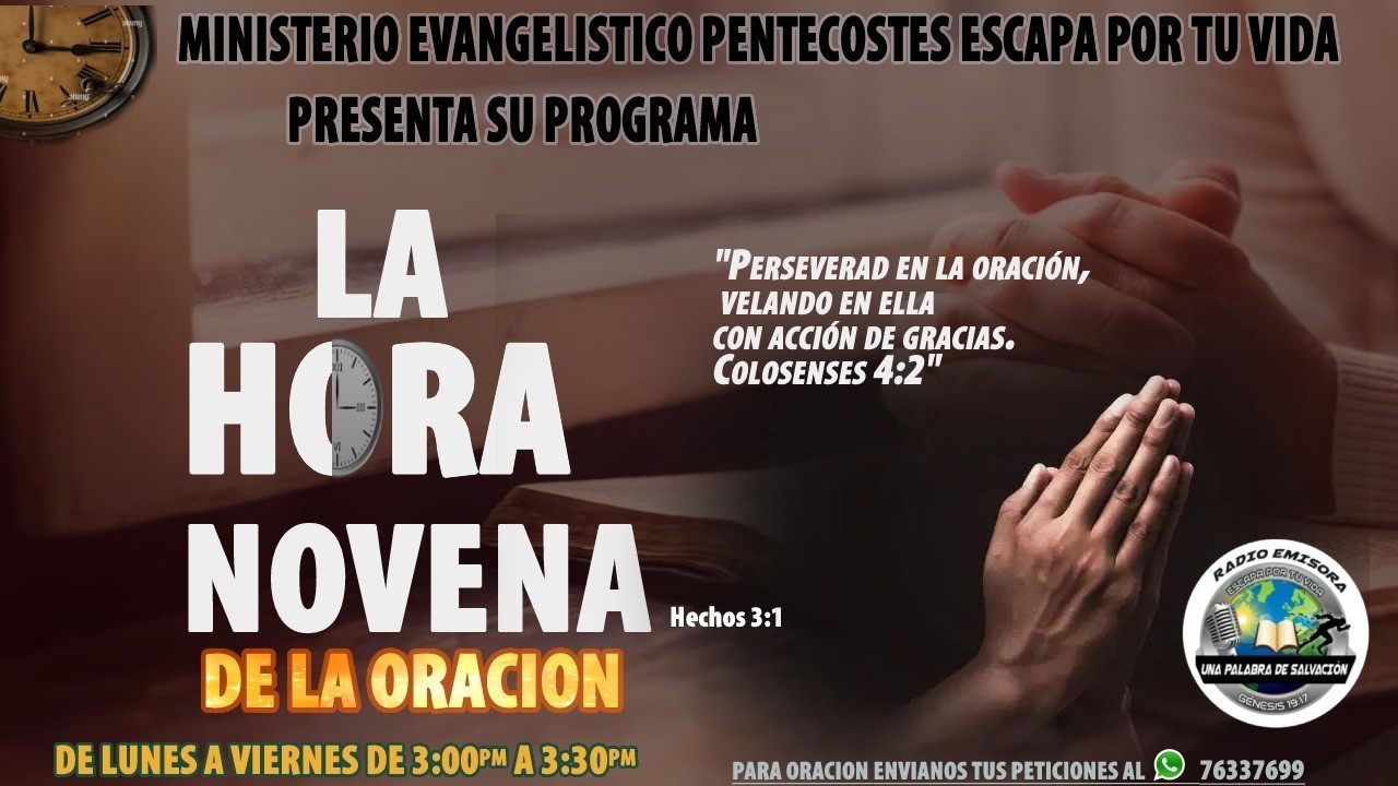 LA HORA NOVENA DE LA ORACION