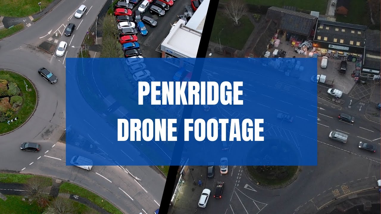 Penkridge Staffordshire - Drone Footage - Market