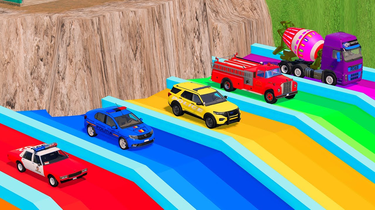 TRANSPORTING POLICE CARS, FIRE DEPARTMENT, AMBULANCE VEHICLES WITH TRUCKS ! Farming Simulator 22