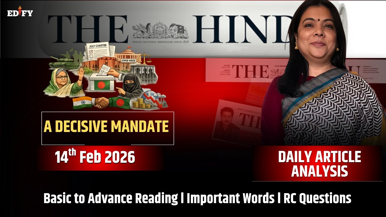 A Decisive Mandate l 14th Feb 2025 l Article Analysis l Vocabulary l Edify English Hub l Reading l