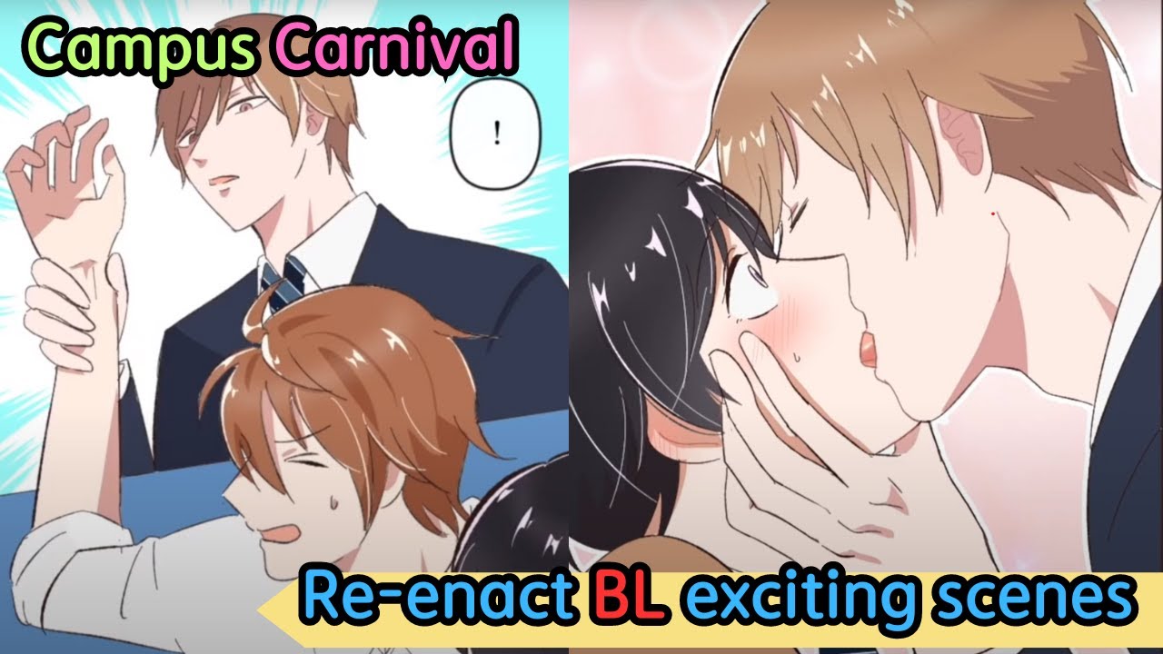 BL Cafe! Exciting BL scene re-enact! 【Manga  Dubbed】#manga #bl #yaoi