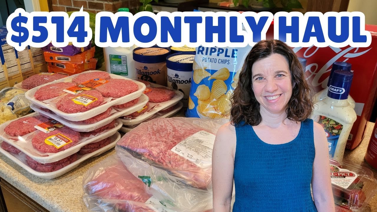What I Buy for a Month of Groceries for Six People - on a Budget!
