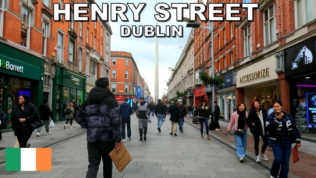 WALKING along HENRY STREET in DUBLIN CITY in IRELAND🇮🇪4K (60fps)