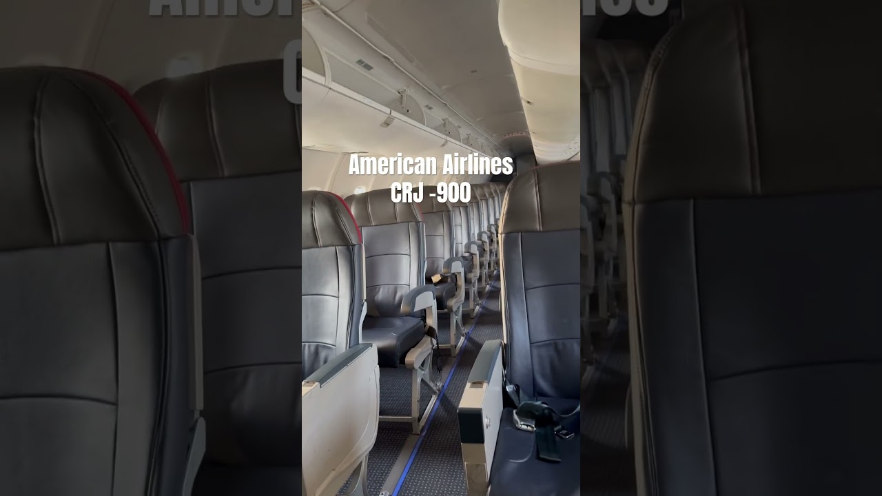 Inside CRJ 900 #americanairlines #crj900 #flying