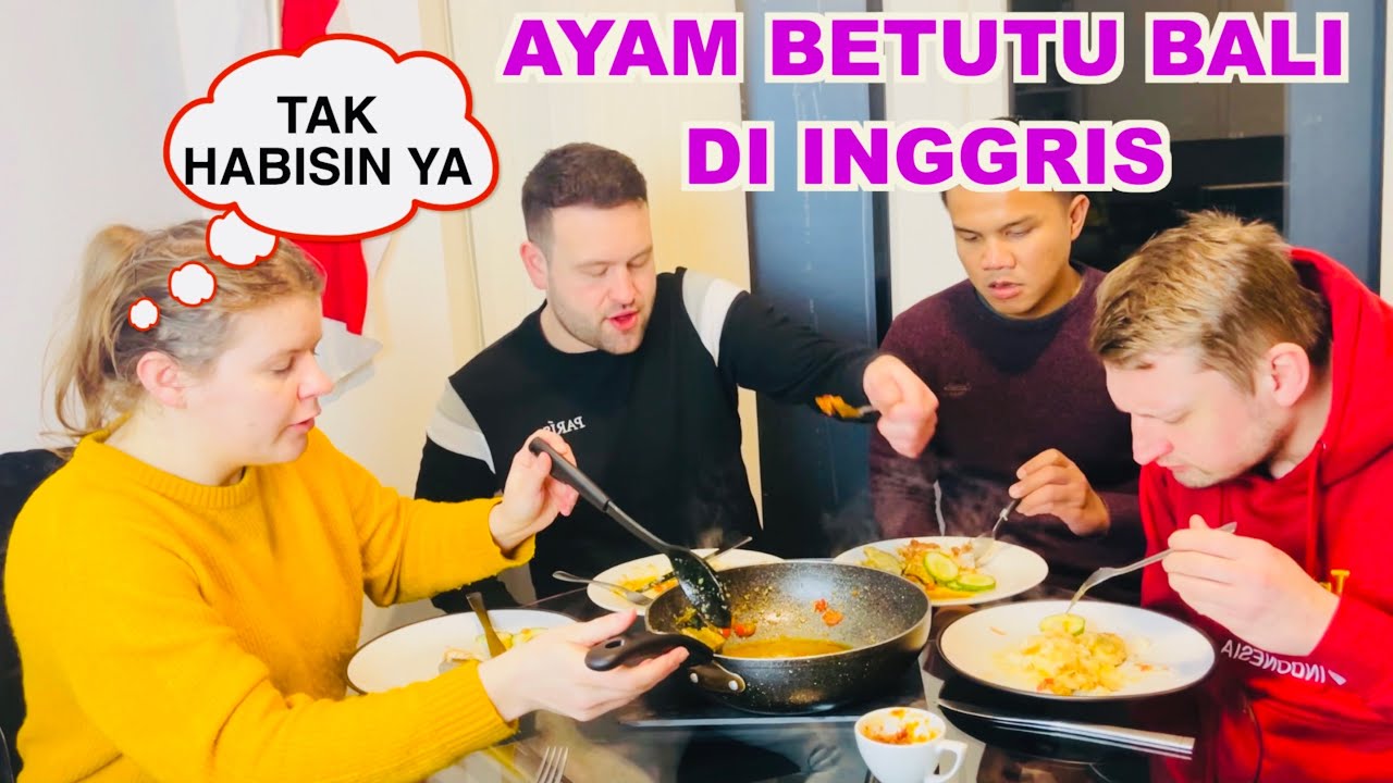 Bule Rebutan Pertama Kali Makan AYAM BETUTU BALI - Masakan Indonesia