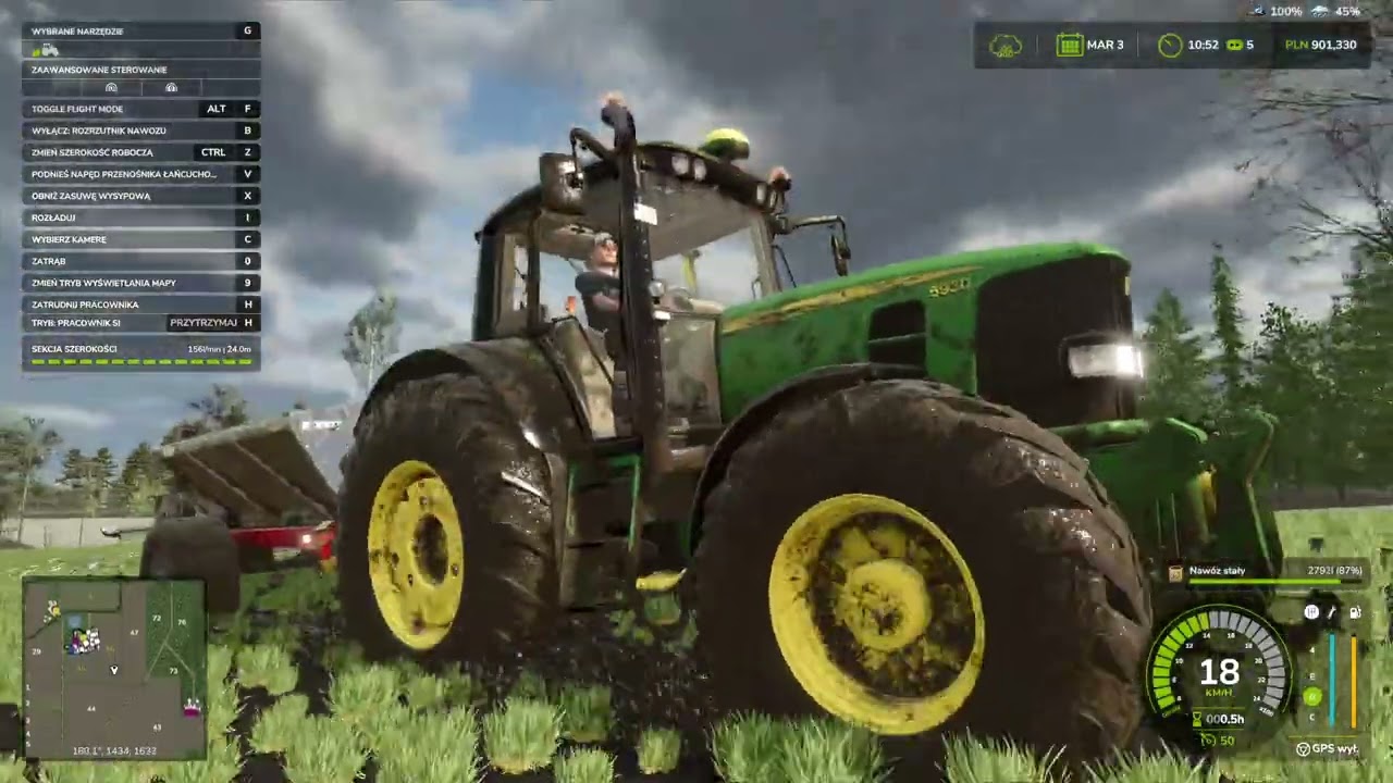 nawożenie w fs25 w deszczu a na końcu mycie