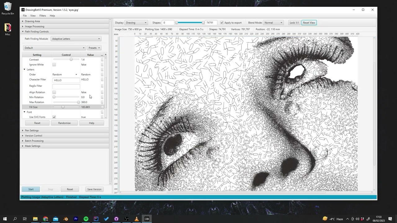 Adaptive Letters: Create Plotter Art from Letters & Characters!