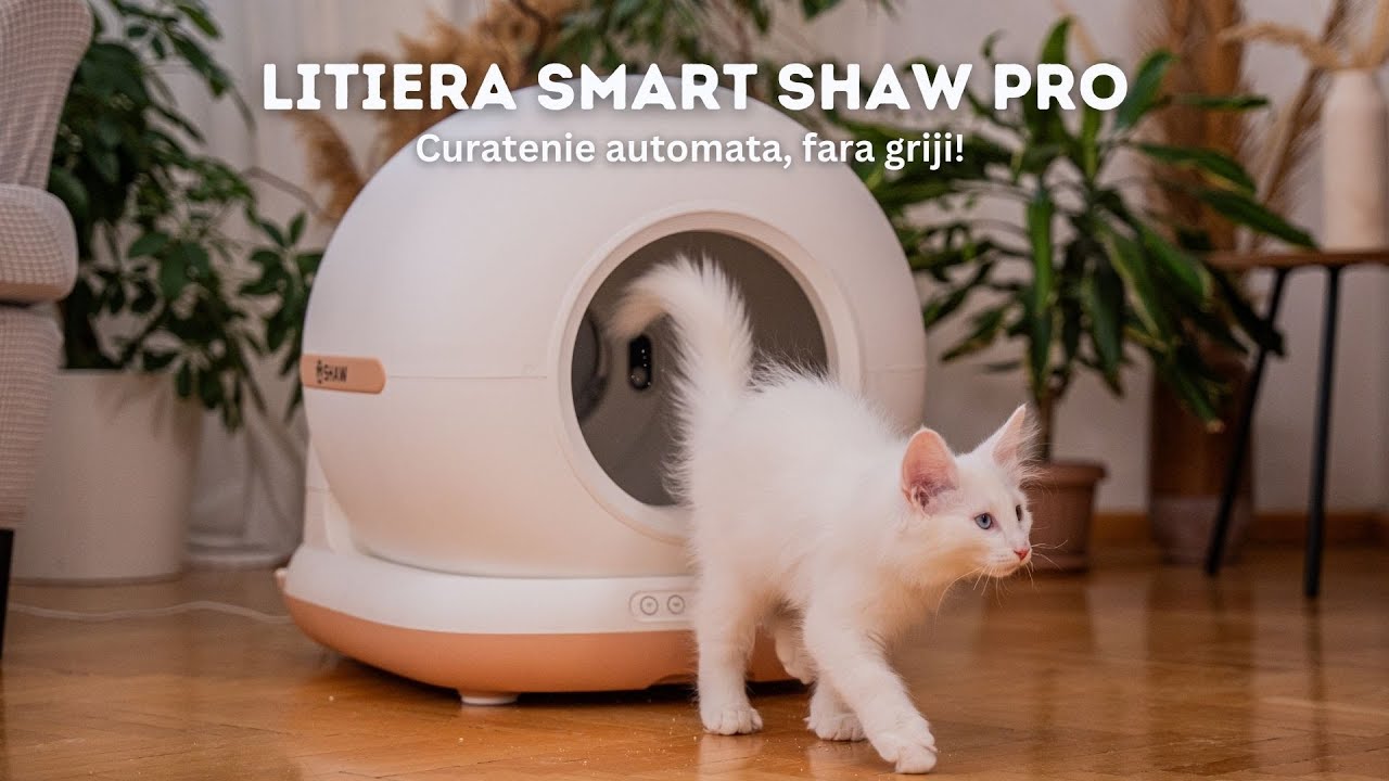Litiera Automata Smart SHAW PRO – Sterilizare UV si curatenie fara griji!