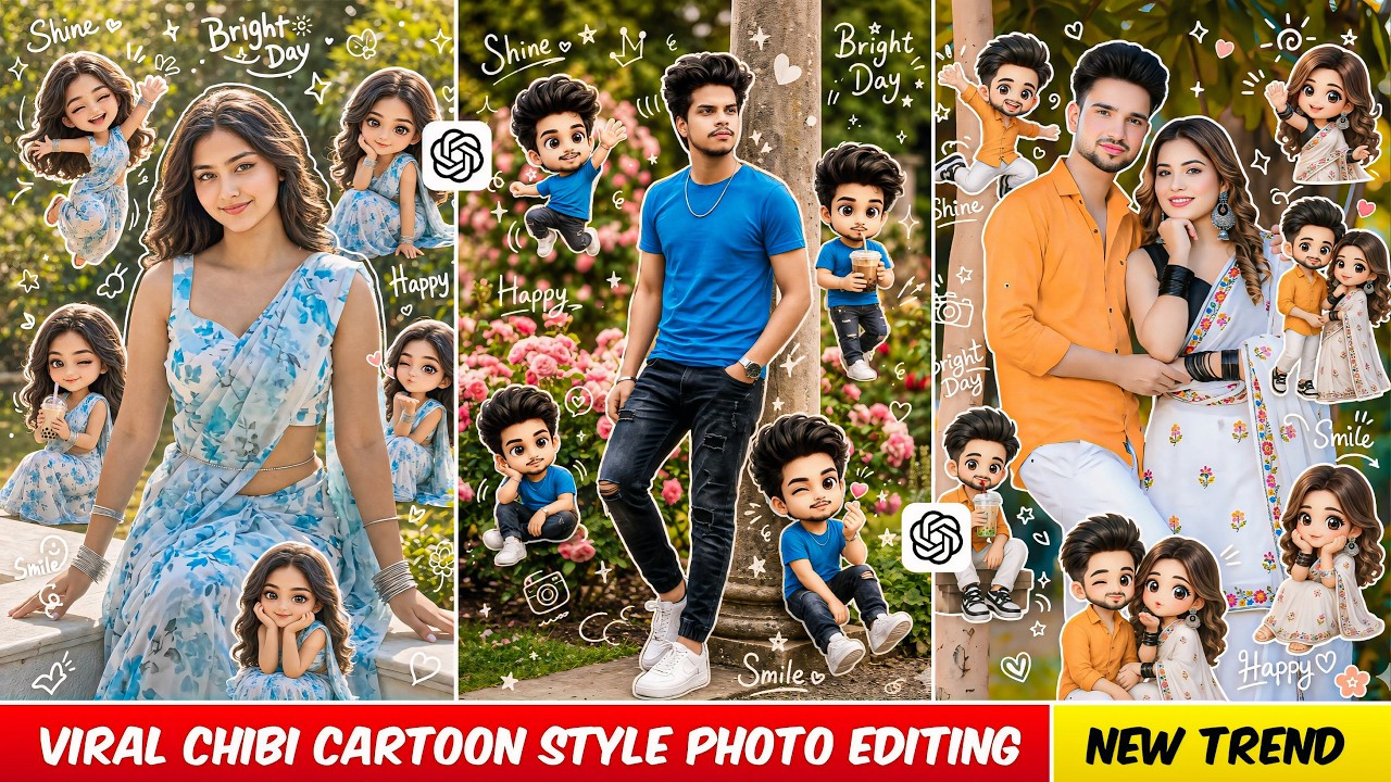 Trending Chibi Cartoon Style Ai Photo Prompt | Chibi Style Photo Editing | Chibi Style Photo Prompt