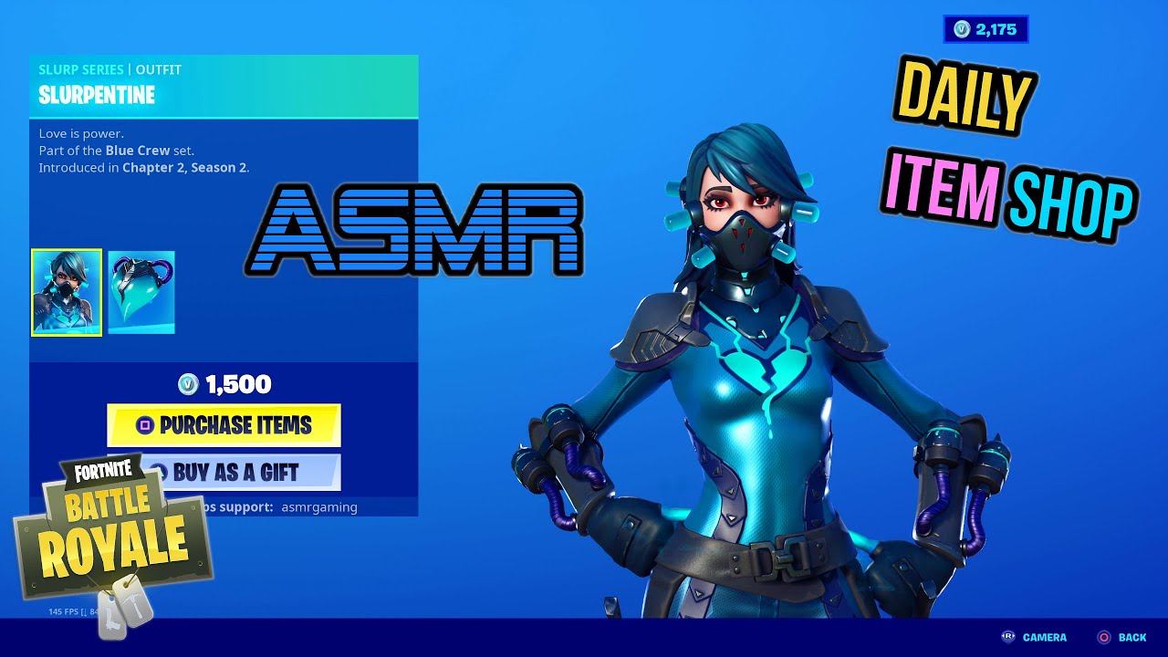 ASMR | Fortnite NEW Slurpentine Blue Crew Skins! Daily Item Shop Update 🎮🎧 Relaxing Whispering 😴💤