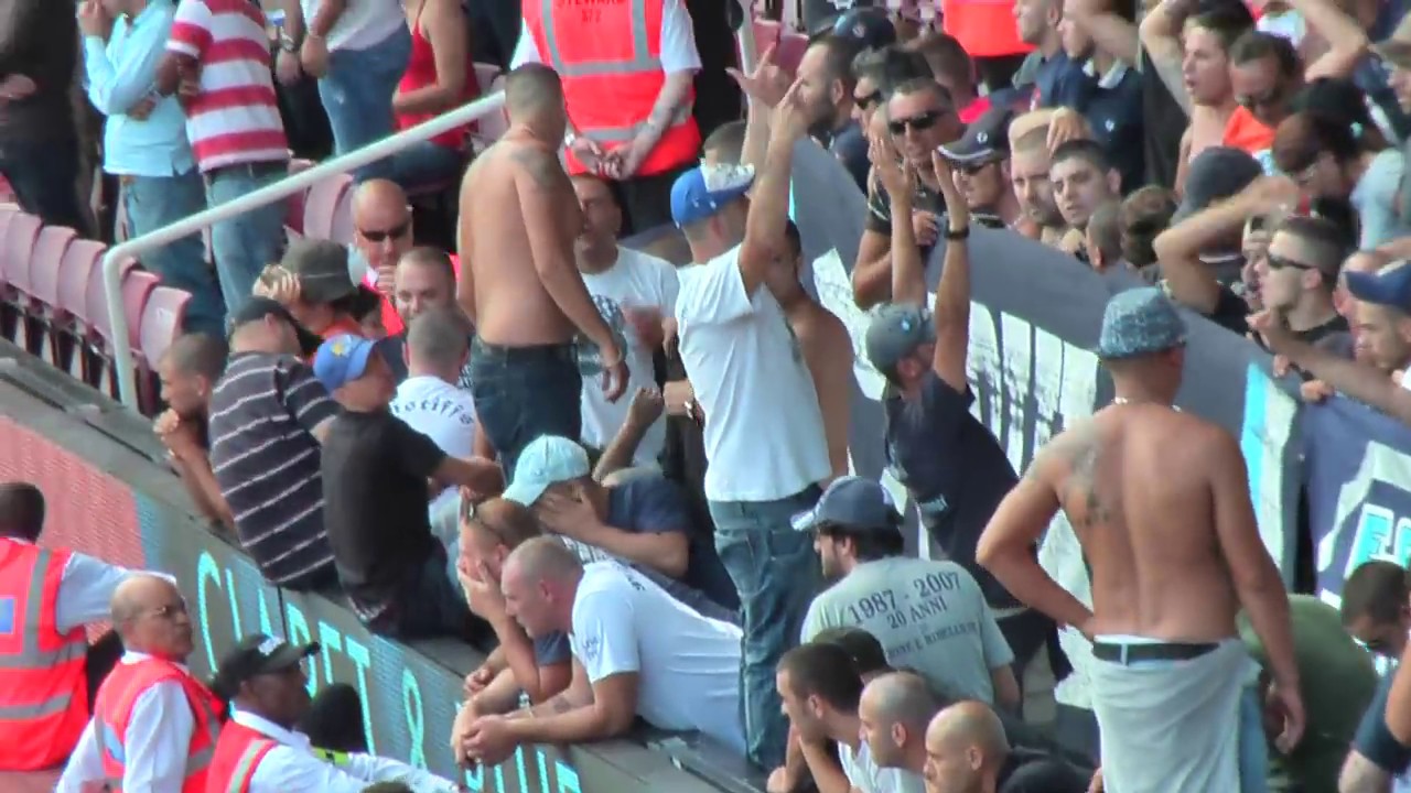 Napoli Ultras in action at West Ham
