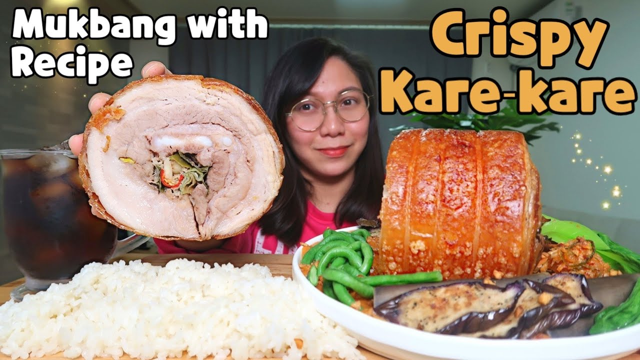 CRISPY PORK BELLY ROLL KARE-KARE MUKBANG | Mukbang Philippines | Chef Obang
