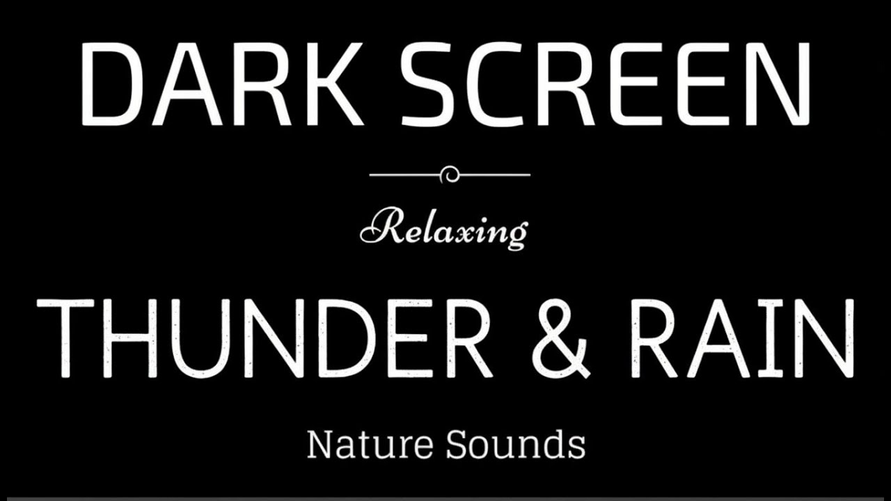 Dark Screen Rain and Thunder: 8 Hours of Deep Forest Storm for Sleep