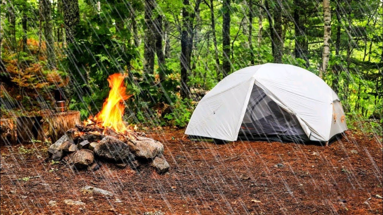 Camping In Rain And Thunder
