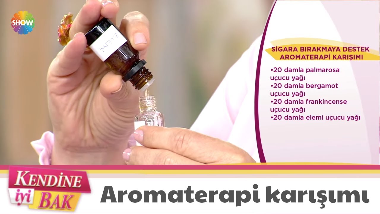 Sigarayı bırakmaya destek aromaterapi karışımı