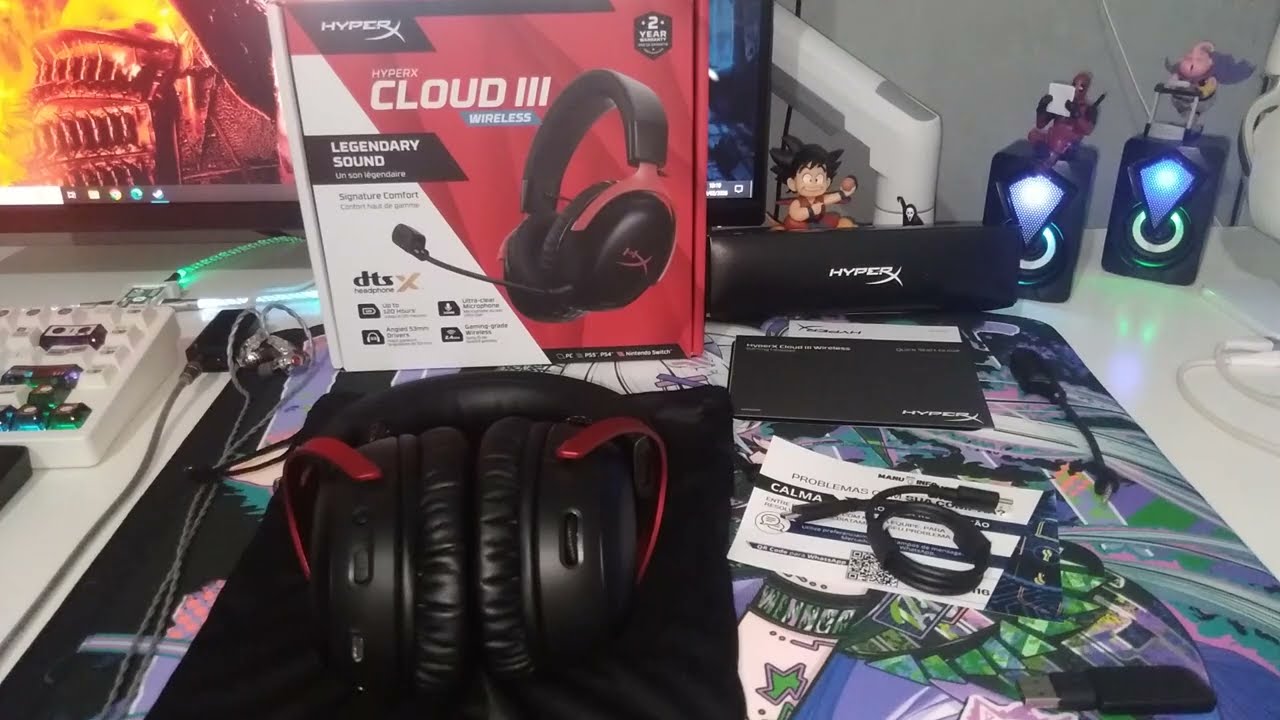 UNBOXING DO FONE HEADSET  HYPERX CLOUD FIGHT III WIRELESS.