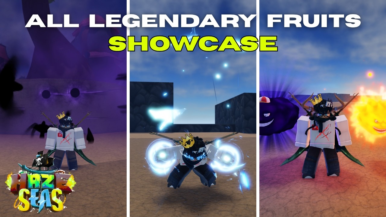 All Legendary Fruits Showcase in Haze Seas | ROBLOX | HAZE SEAS