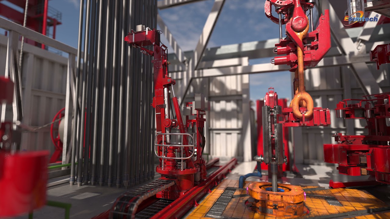 Esimtech Petroleum Simulator' Beautiful  Offshore Drilling Platform Opening Animation