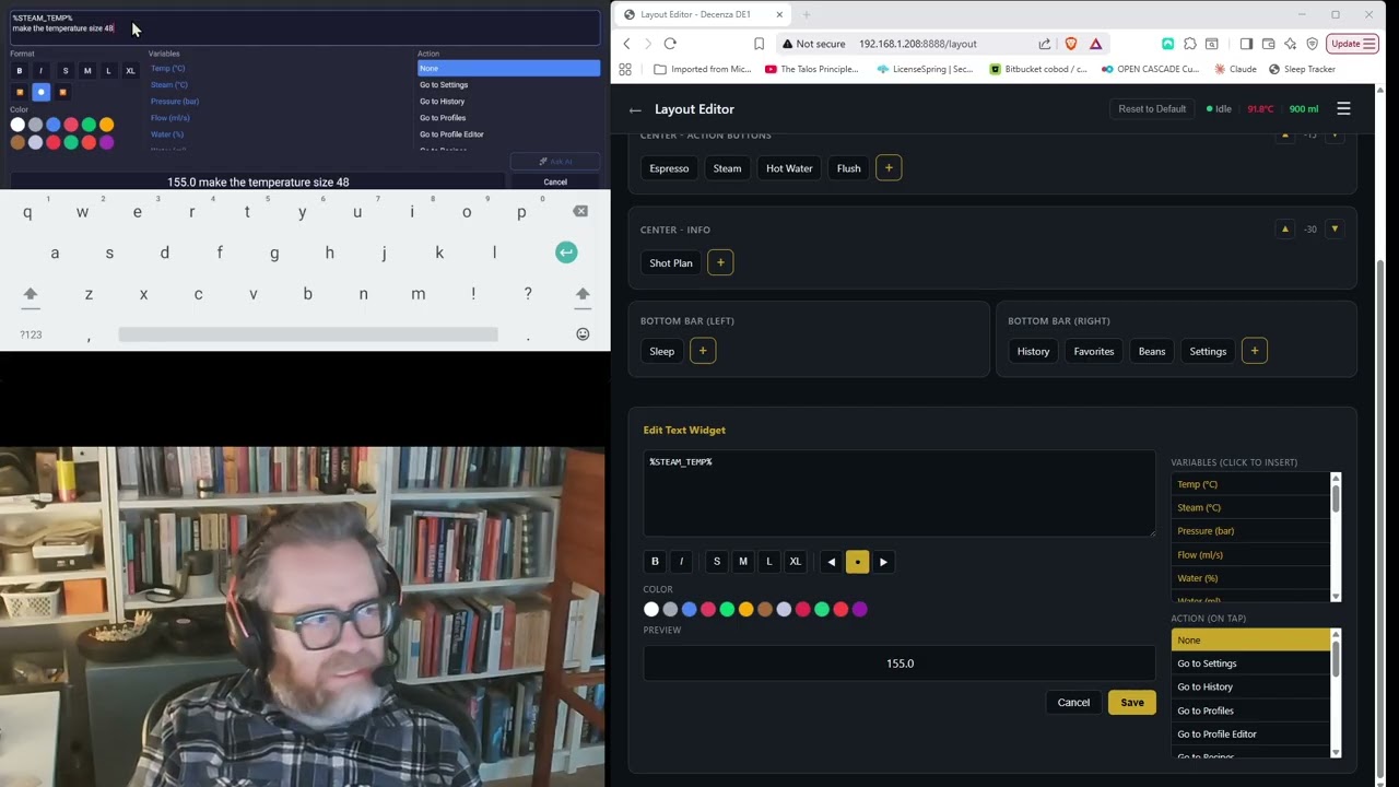 Decenza layout editor and text item tutorial
