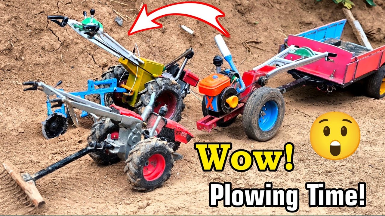 Beautiful RC Farming Tractors in Action - Plowing Realistic Rice Firlds | So Satisfying!