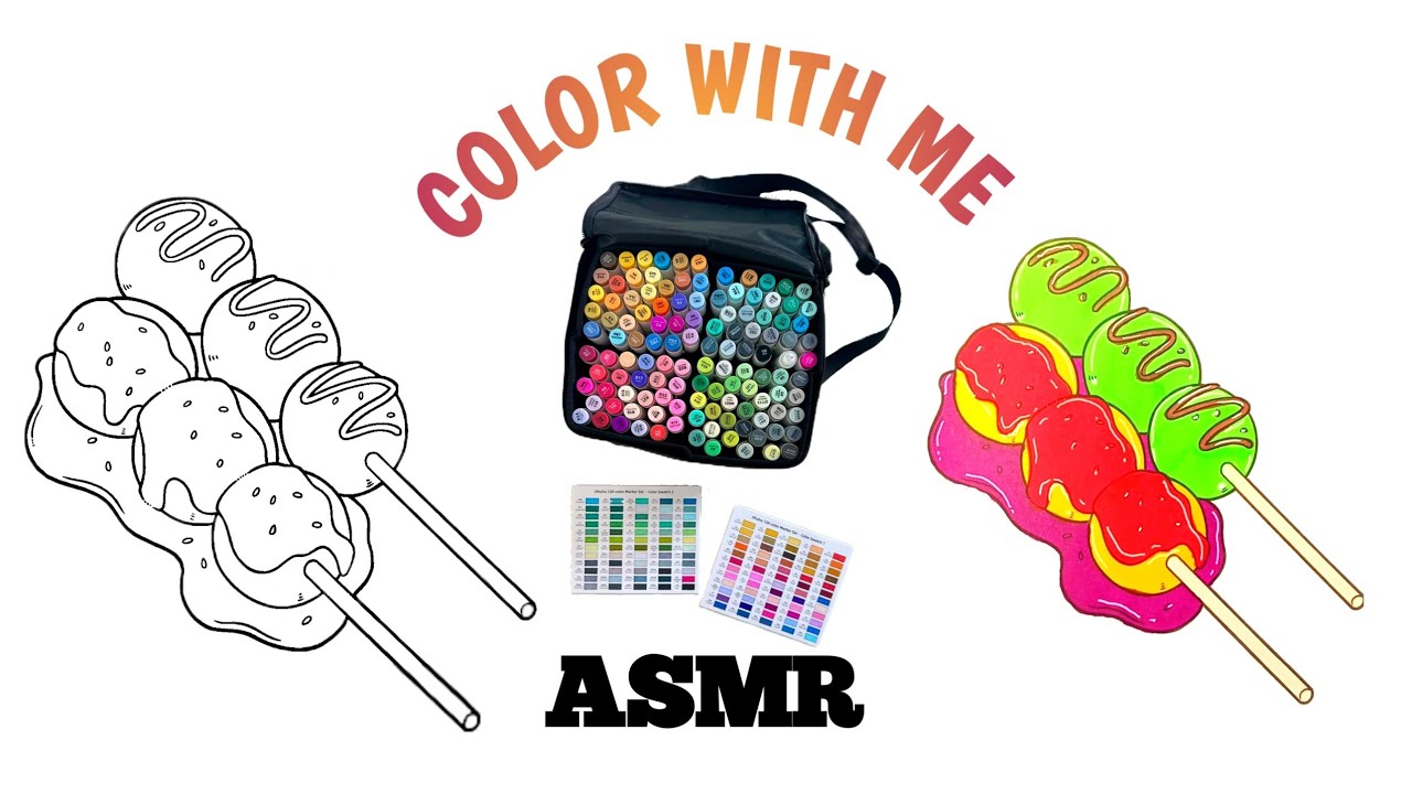 Satisfying ASMR Coloring | Satisfying Markers Sounds 