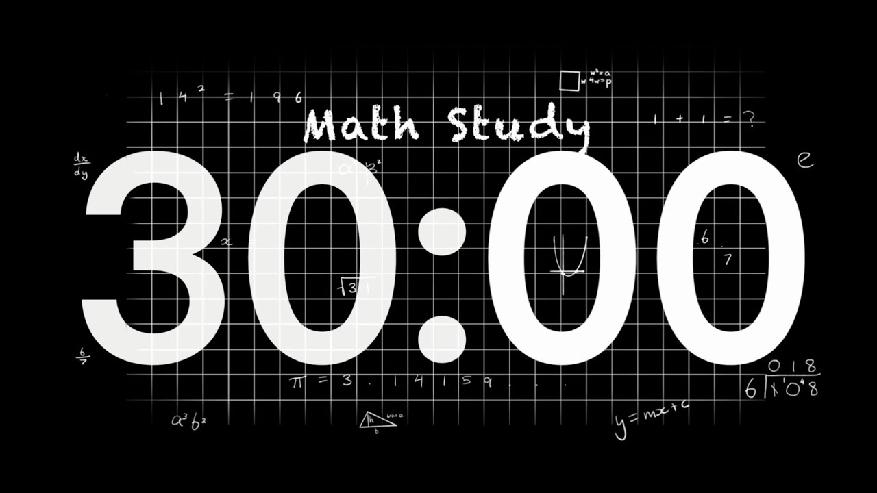 Math Study Timer 🧮 30 Minutes ⏱️ | Study - Rain Noises (Lock In)