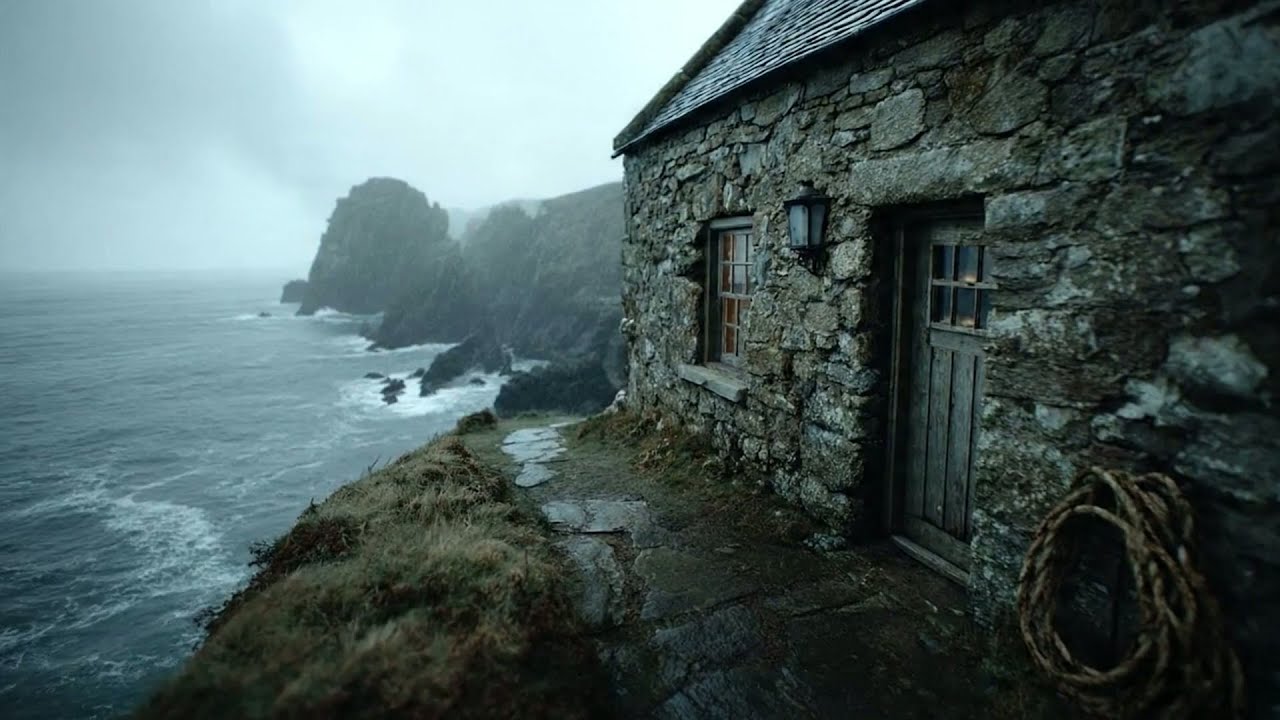 Ancient Cliffside Refuge 🌊 Relaxing Medieval Folk Music (1 Hour)