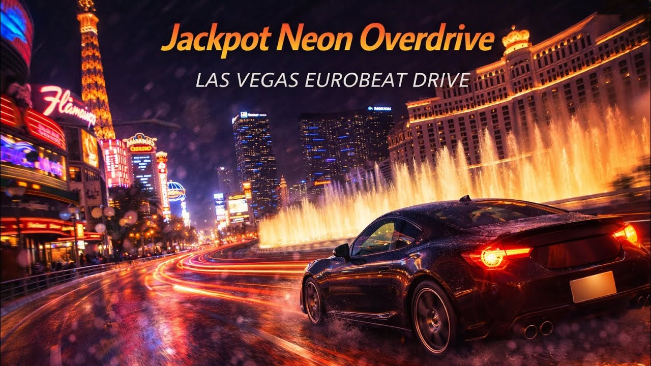 【ラスベガス ユーロビート】Jackpot Neon Overdrive | Las Vegas EUROBEAT DRIVE / ラスベガス・ストリップ ナイトラン