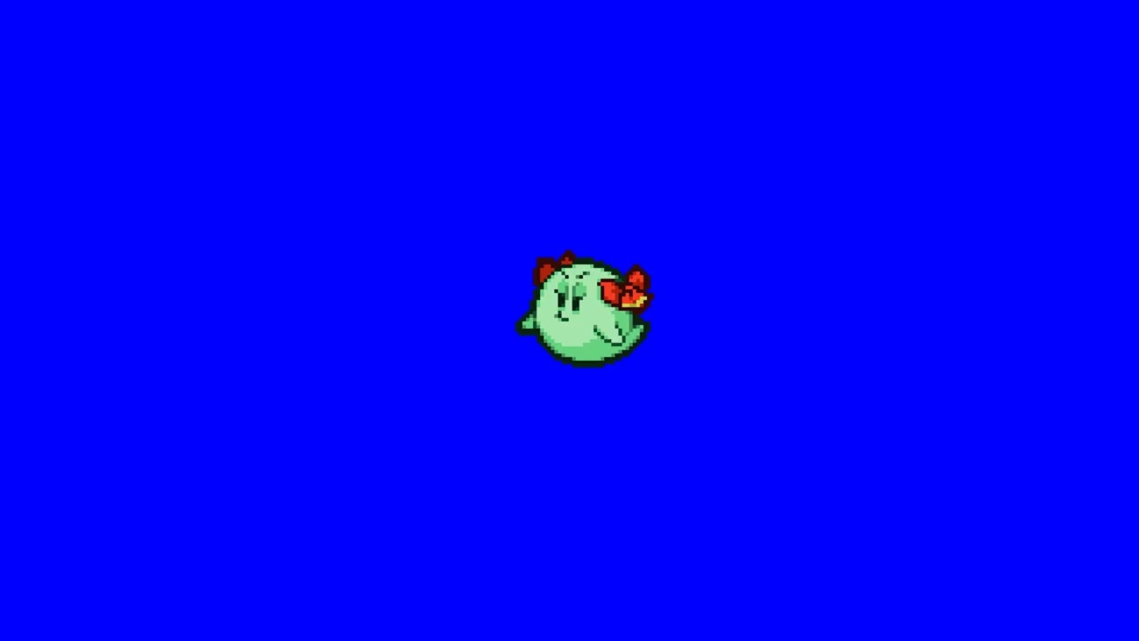 Paper Mario (N64) - Lady Bow Idle (Blue Screen)