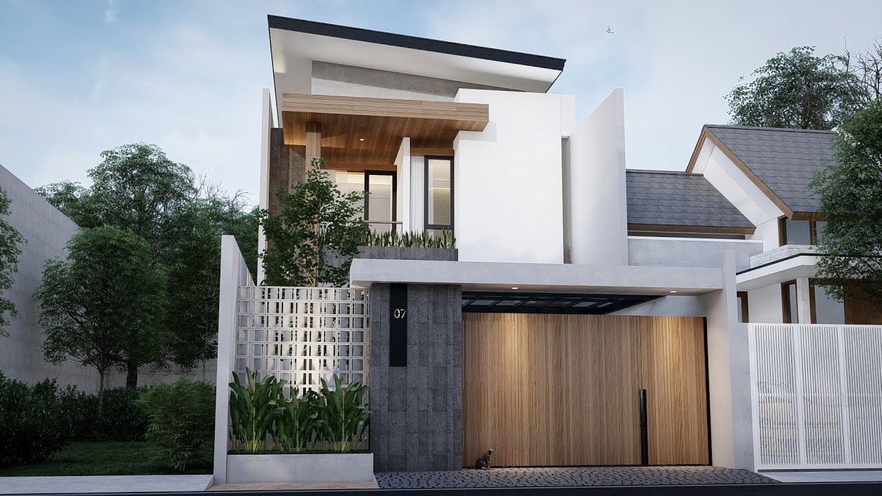 Desain Rumah Kontemporer 2 Lantai Lahan 22m x 7.2m || Project Showreel