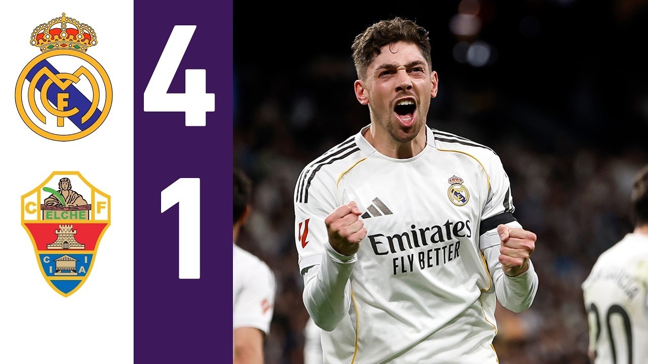 ريال مدريد يفوز على التشي 4-1 - هدف اردا جولر عالمي من منتصف الملعب - روح قوية جدا