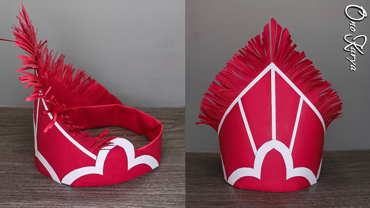 Ide kreatif membuat topi mahkota dari karton | kreasi topi 17 agustusan