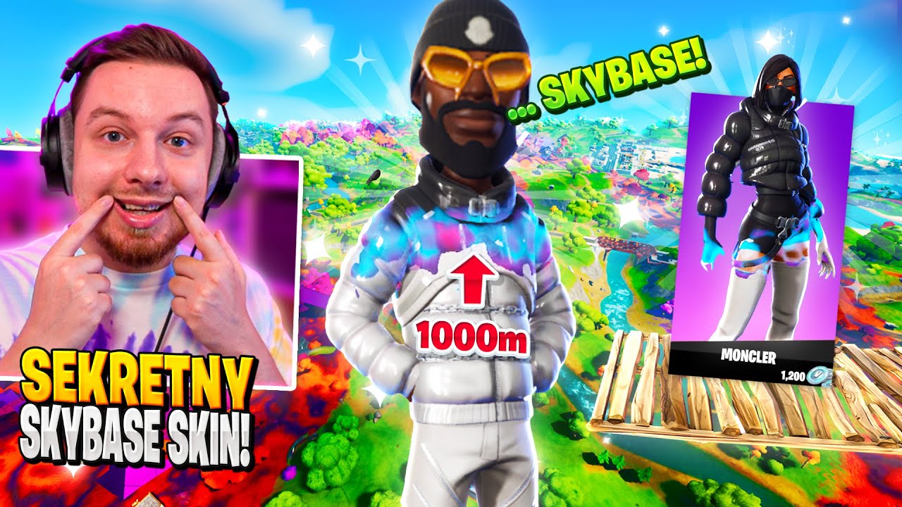 SEKRETNY skin dla SKYBASER&Oacute;W w Fortnite! ☁️ (MONCLER!)