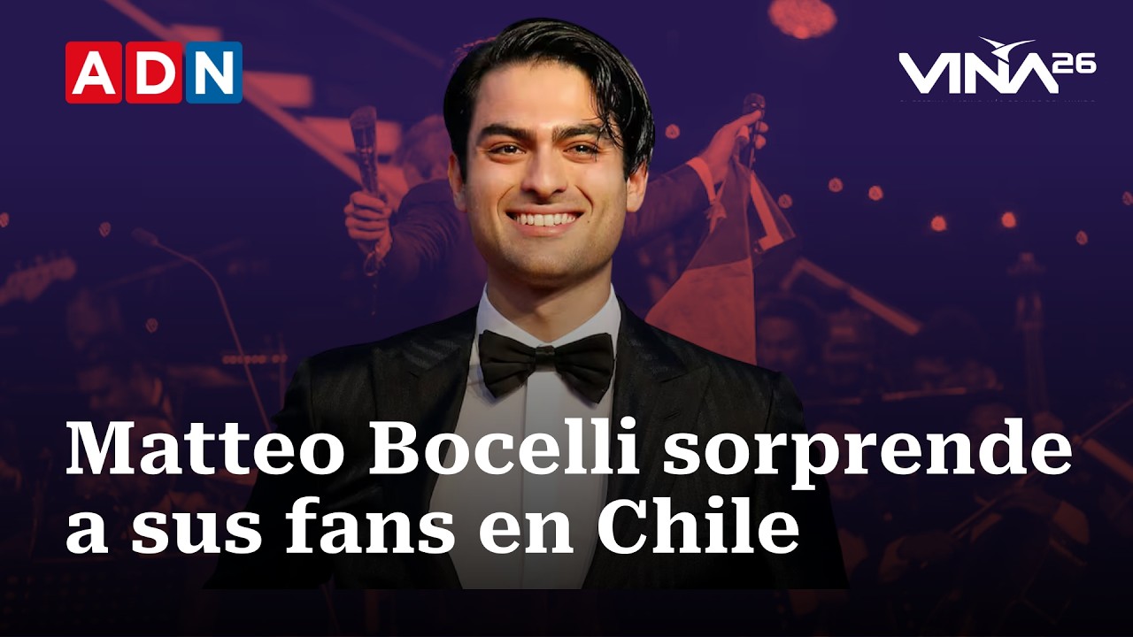 Matteo Bocelli compartiendo con fans en Viña del Mar